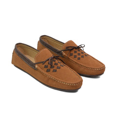 Vogue Suede Loafers – Tan-VL008