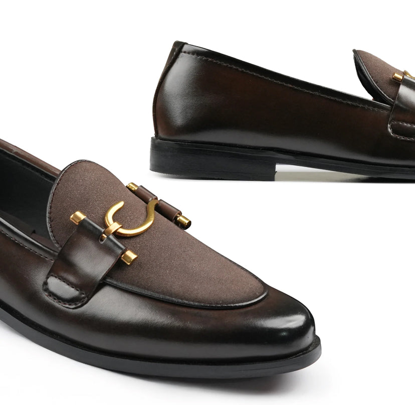 Brown Suede S Buckle-VF019