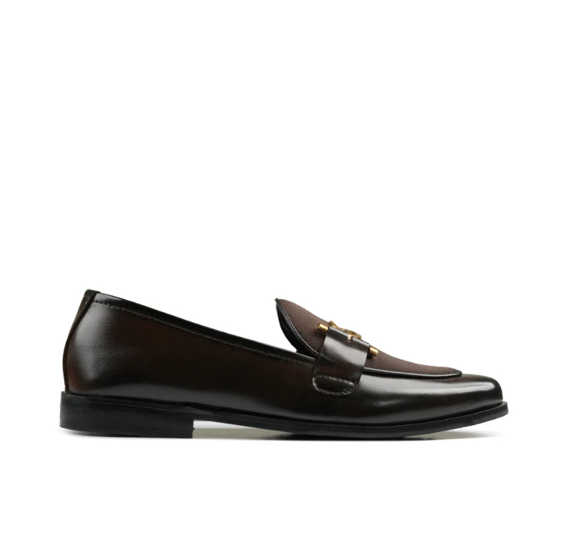 Brown Suede S Buckle-VF019